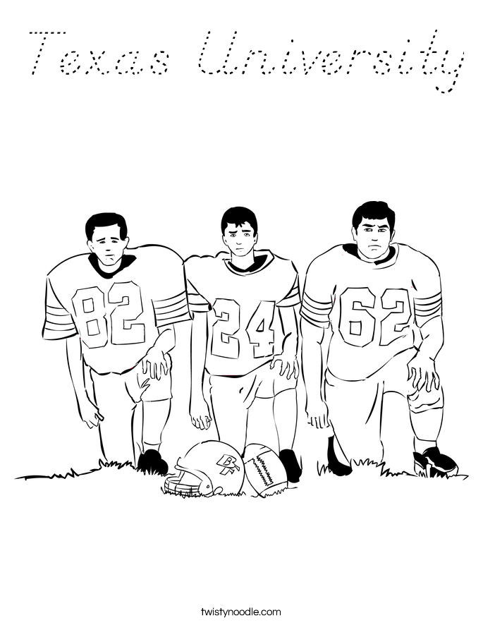 Texas University Coloring Page