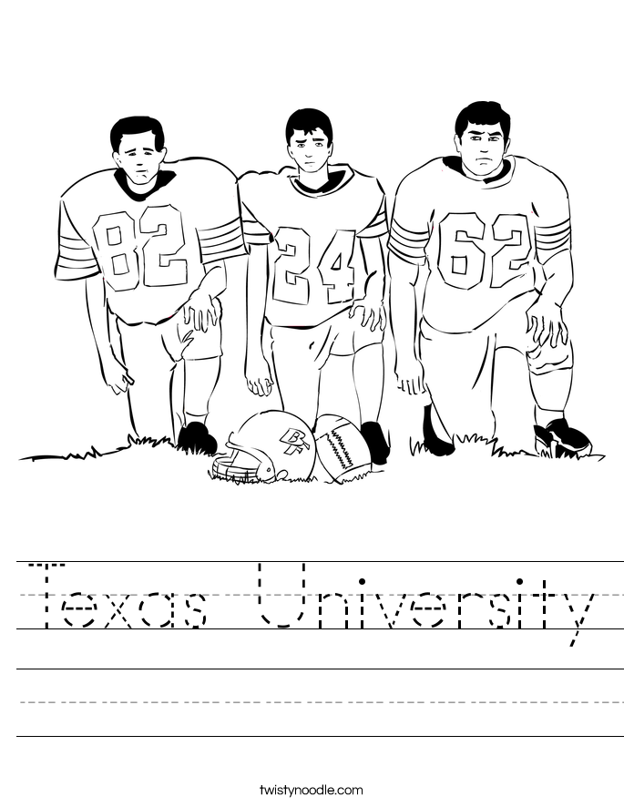Texas University Worksheet