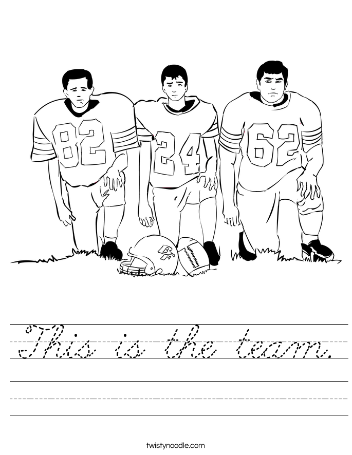 This is the team. Worksheet