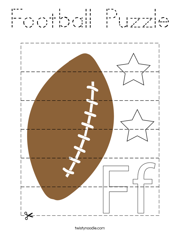 Football Puzzle Coloring Page