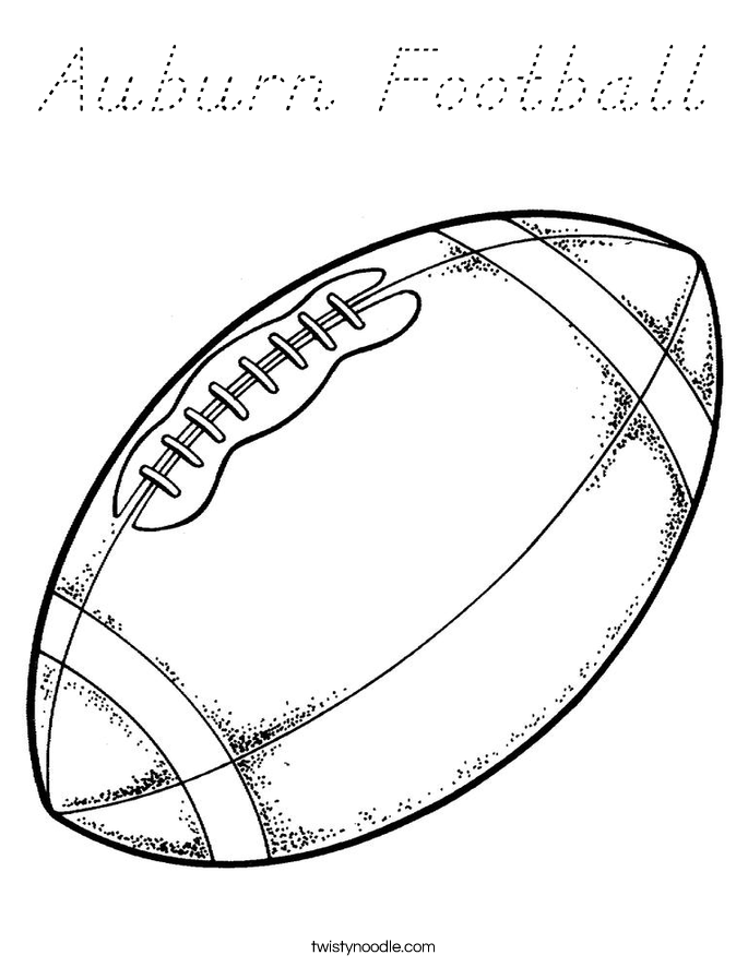 Auburn Football Coloring Page