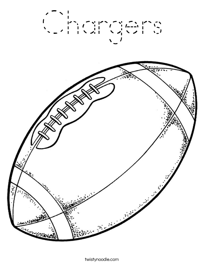 Chargers Coloring Page