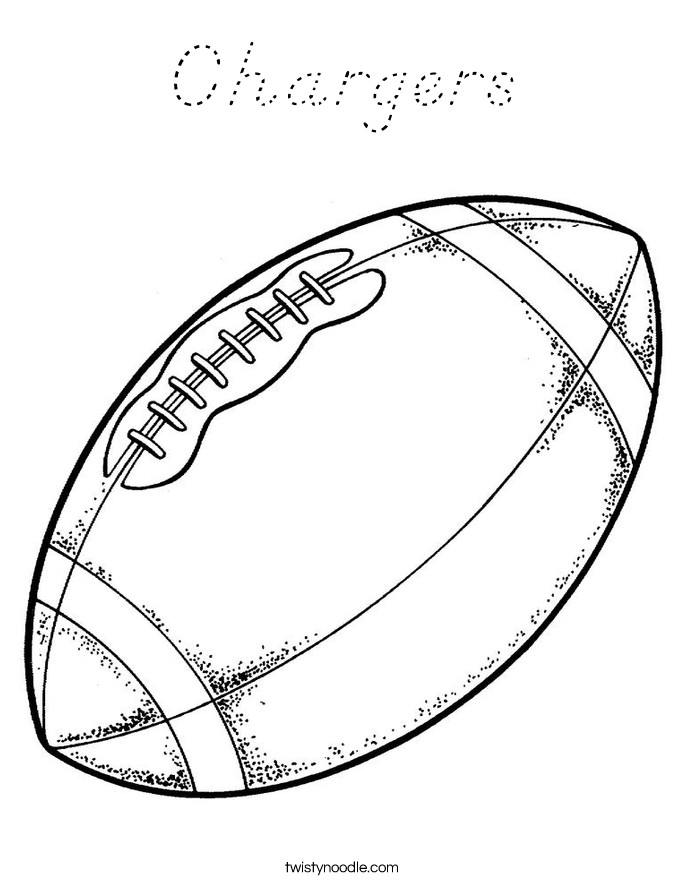 Chargers Coloring Page