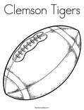 Clemson Tigers Coloring Page