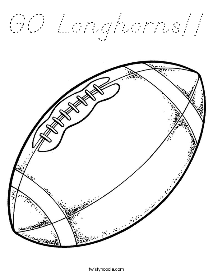 GO Longhorns!! Coloring Page
