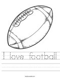 I love football Worksheet