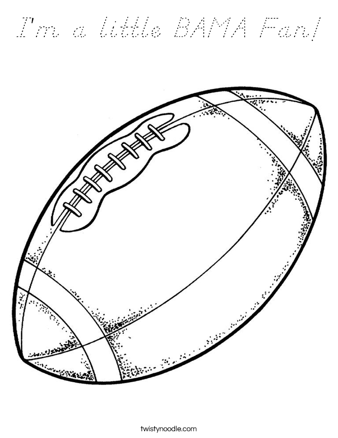 I'm a little BAMA Fan! Coloring Page