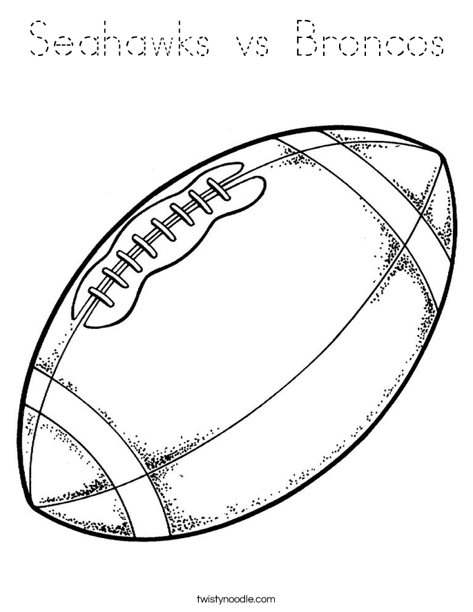 Seahawks vs Broncos Coloring Page