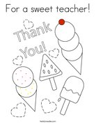 For a sweet teacher! Coloring Page