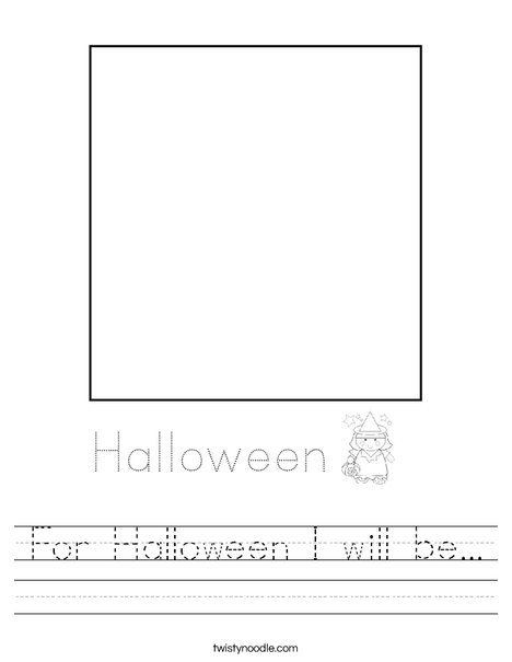 For Halloween I will be ... Worksheet