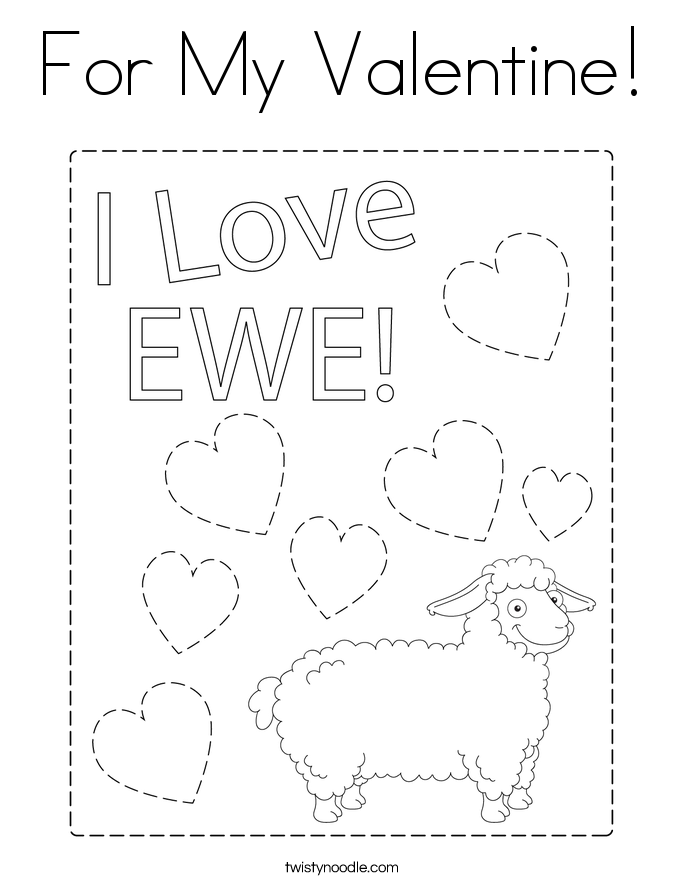 For My Valentine! Coloring Page
