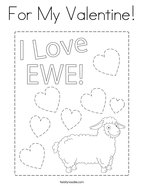 For My Valentine Coloring Page