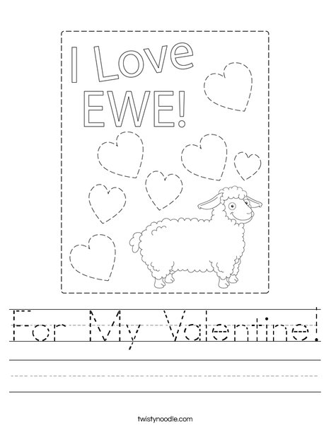 For My Valentine! Worksheet