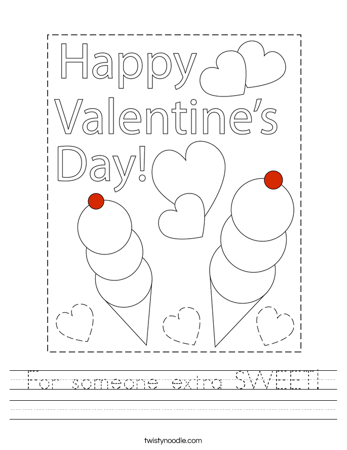For someone extra SWEET! Worksheet