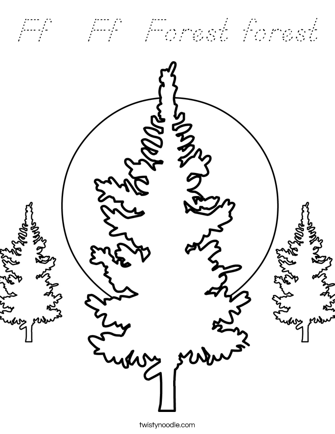 Ff   Ff  Forest forest Coloring Page
