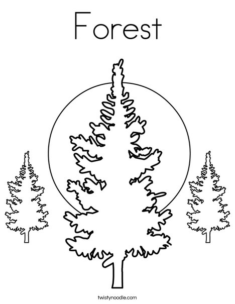 forest trees coloring pages