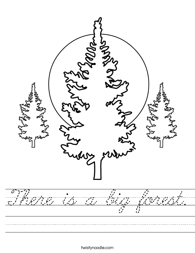 There is a big forest. Worksheet