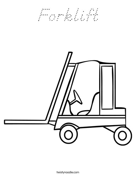 Forklift Coloring Page