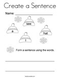 Create a Sentence Coloring Page