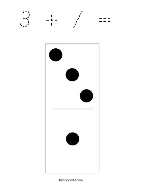 Domino Four Coloring Page