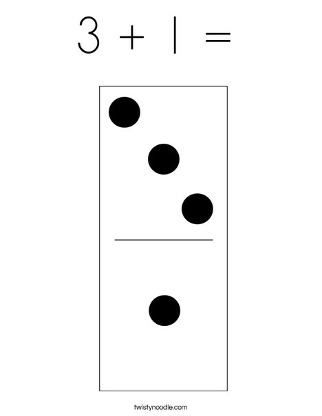 Domino Four Coloring Page