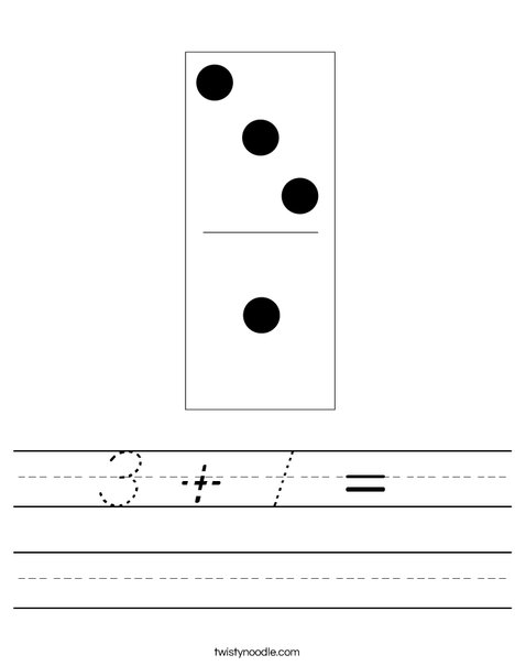 Domino Four Worksheet