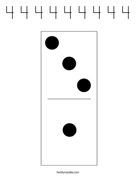 Domino Four Coloring Page