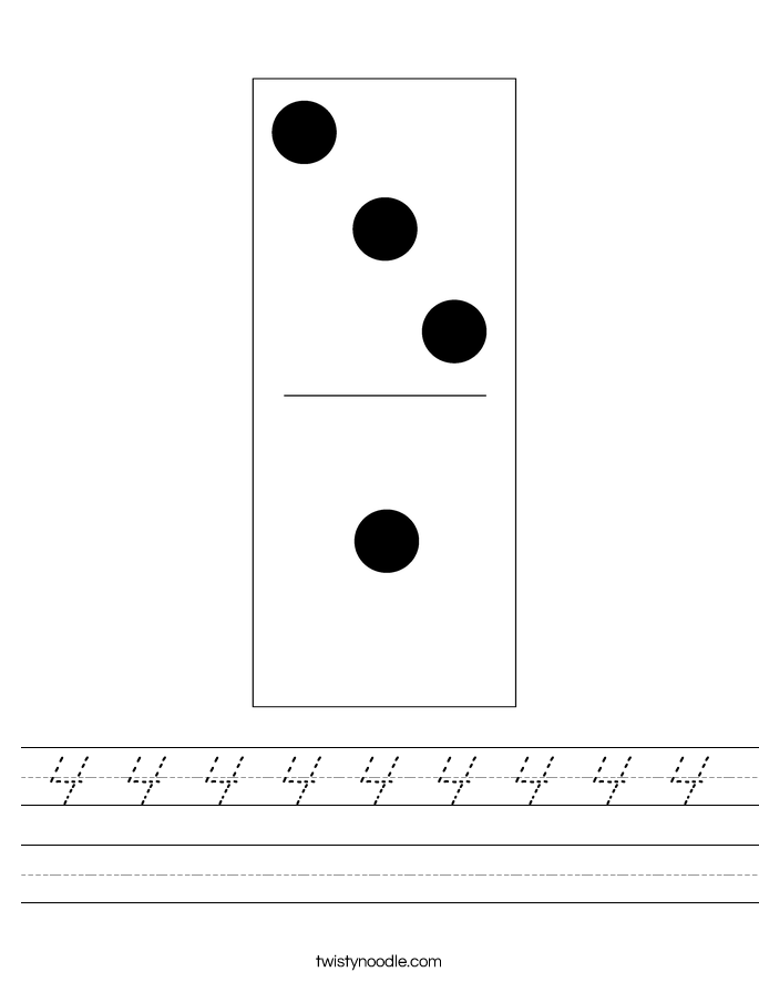 4 4 4 4 4 4 4 4 4 Worksheet