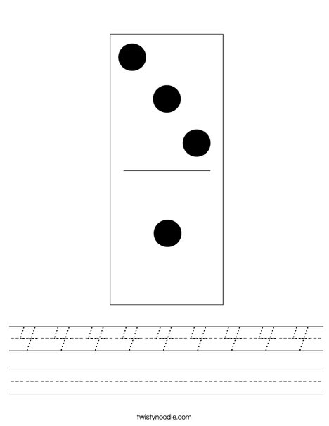 Domino Four Worksheet