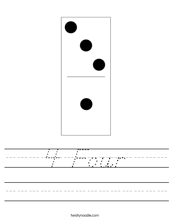 4 Four Worksheet
