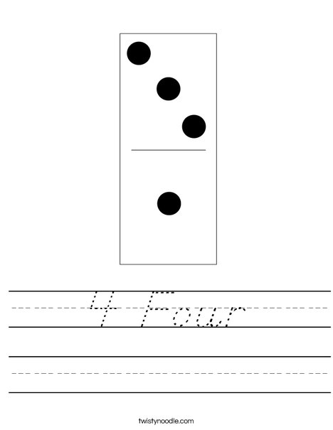 Domino Four Worksheet