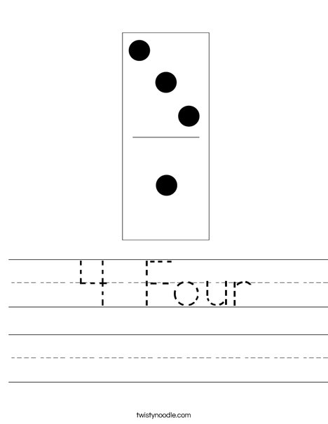 Domino Four Worksheet