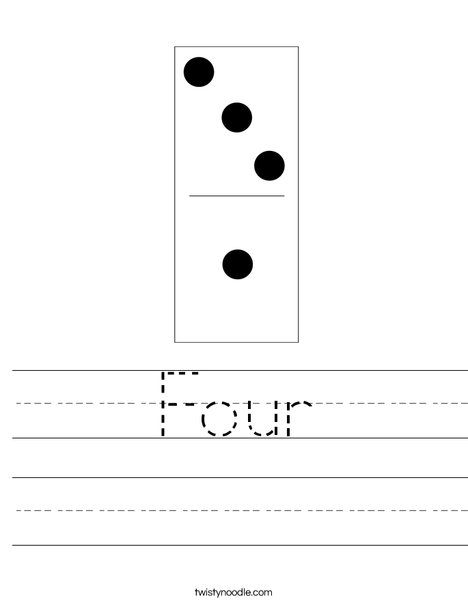 Domino Four Worksheet
