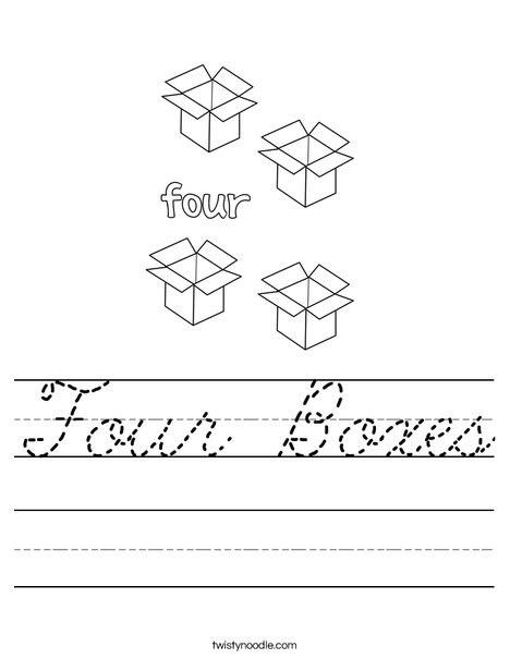 Four Boxes Worksheet