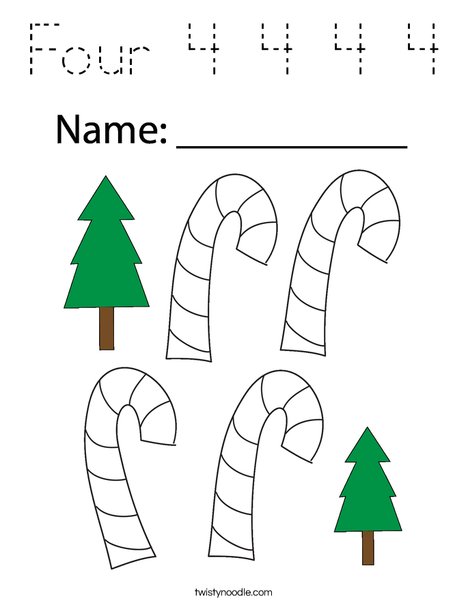 How many candy canes? Coloring Page