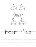 Four Pies Worksheet