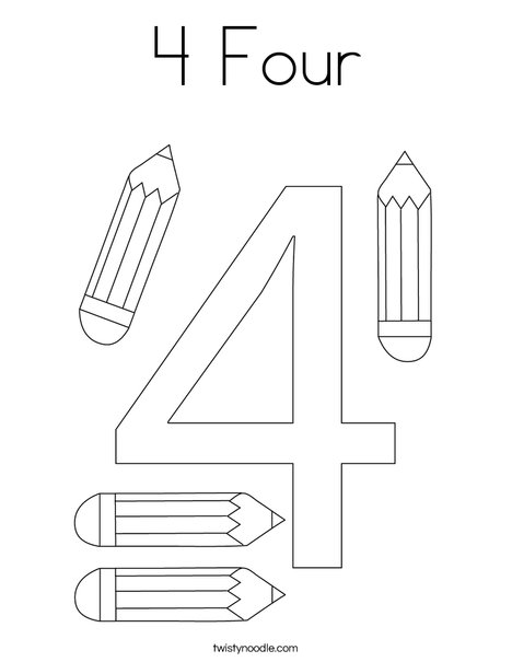 Elephant Four Coloring Page