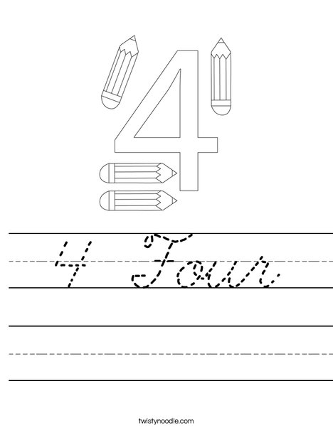 Elephant Four Worksheet