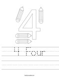 4 Four Worksheet