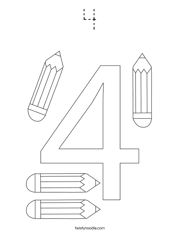 4 Coloring Page