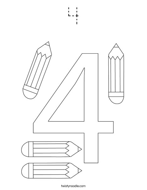 Elephant Four Coloring Page