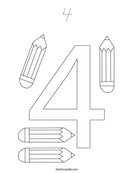 Elephant Four Coloring Page