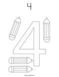 4 Coloring Page