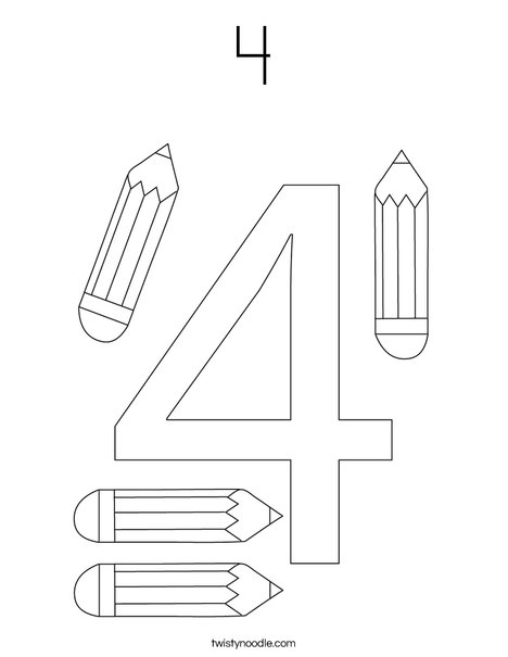 Elephant Four Coloring Page