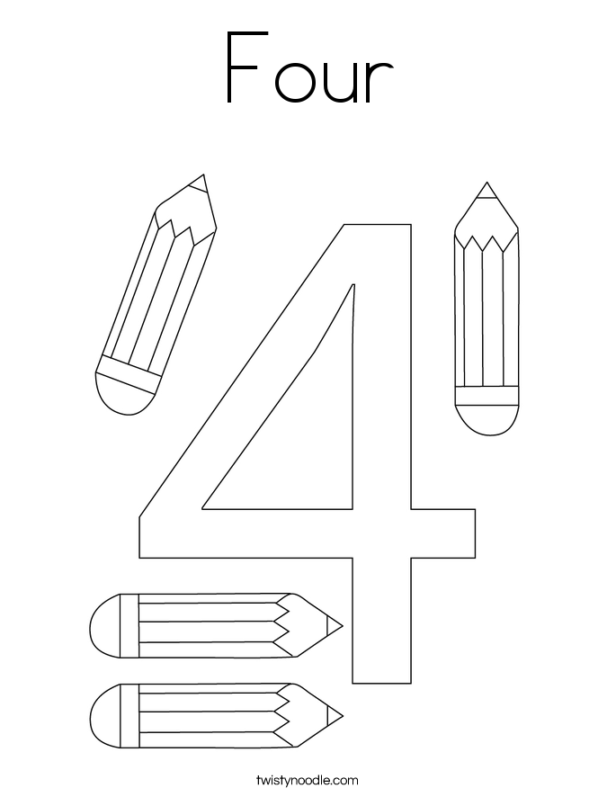 Four Coloring Page