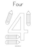 Four Coloring Page