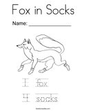 Fox in Socks Coloring Page