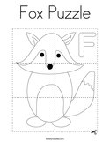 Fox Puzzle Coloring Page