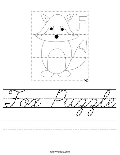 Fox Puzzle Worksheet