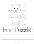 Fox Puzzle Worksheet